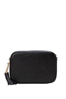 Tracollina jet set in pelle nera Michael Kors | 32F7GGNM8L001